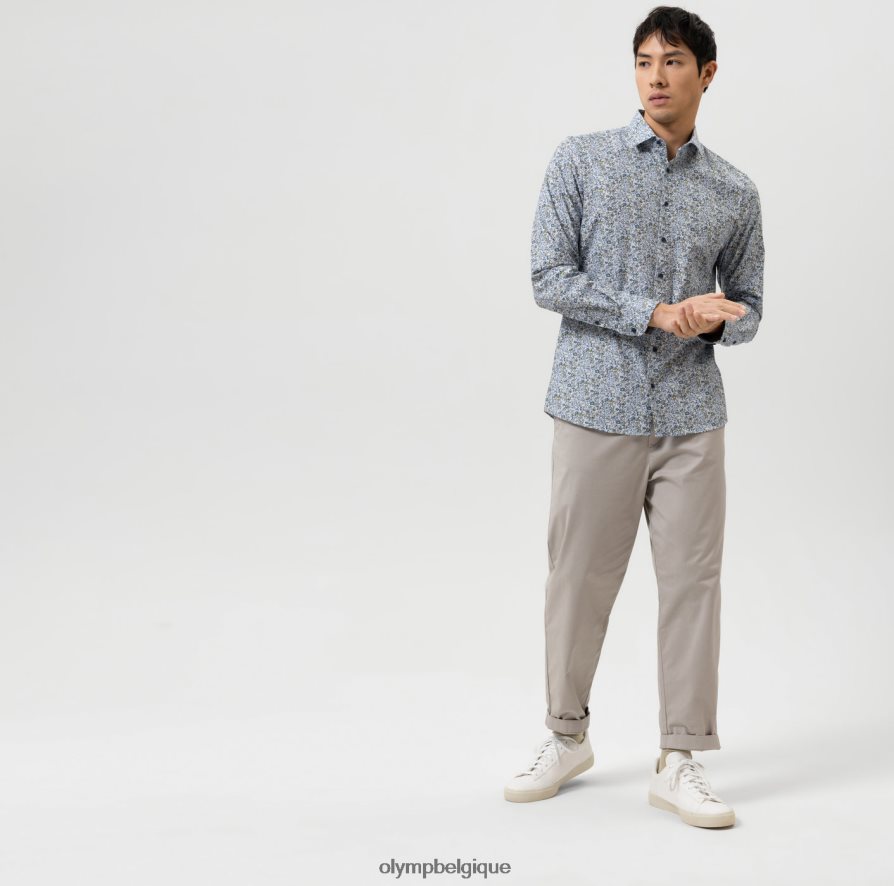 OLYMP FL8P6V674 vêtements niveau cinq 24/7 body fit, chemise business, kent moderne, citron vert