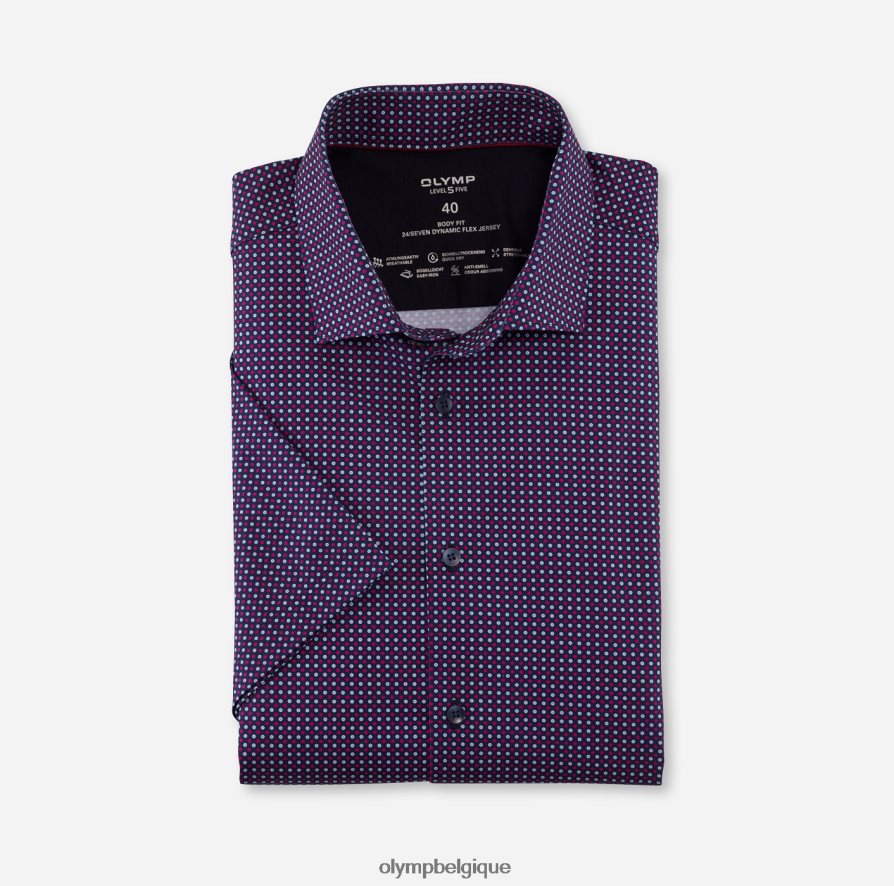 OLYMP FL8P6V678 vêtements niveau cinq 24/7 body fit, chemise business, kent moderne, fuchsia