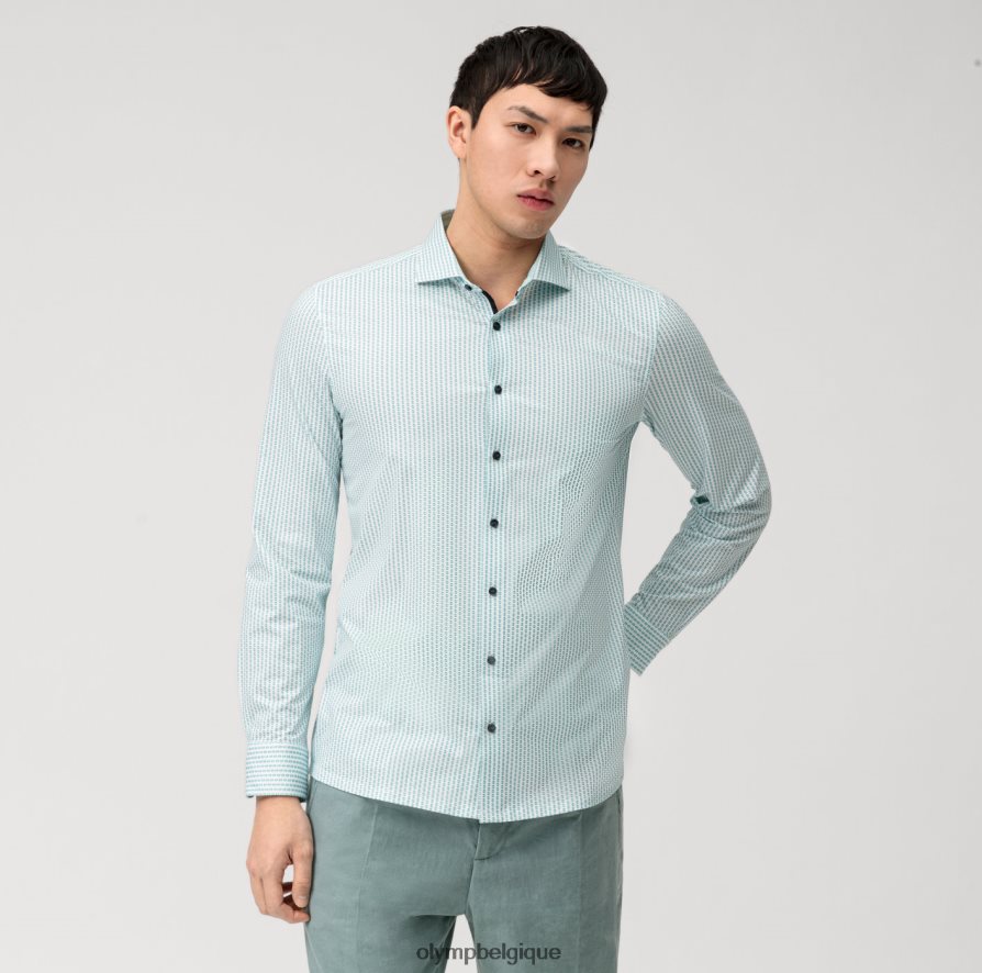OLYMP FL8P6V688 vêtements niveau cinq 24/7 body fit, chemise business, kent, émeraude