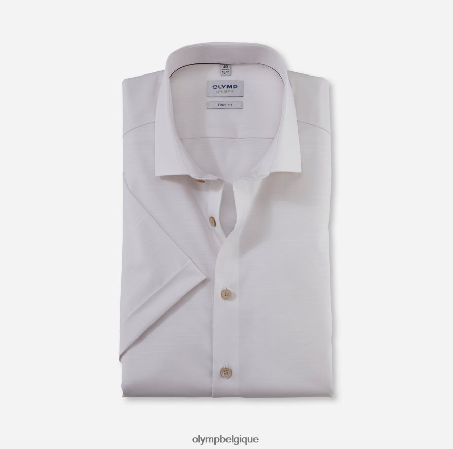 OLYMP FL8P6V694 vêtements coupe corporelle niveau cinq, chemise d'affaires, kent moderne, beige clair