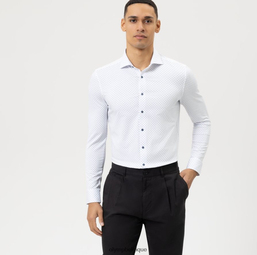 OLYMP FL8P6V716 vêtements niveau cinq 24/7 body fit, chemise business, kent, blanc