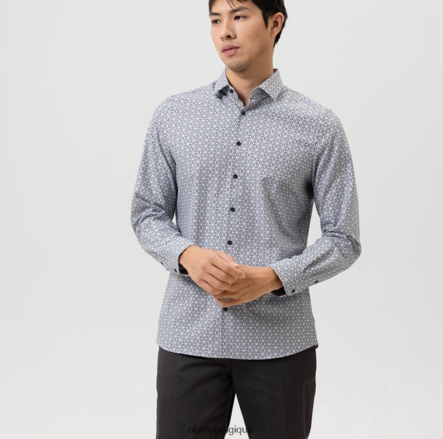 OLYMP FL8P6V720 vêtements niveau cinq 24/7 body fit, chemise d'affaires, kent moderne, noir