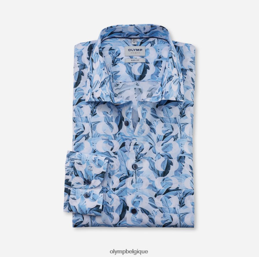 OLYMP FL8P6V728 vêtements body fit niveau cinq, chemise business, new york kent, bleu