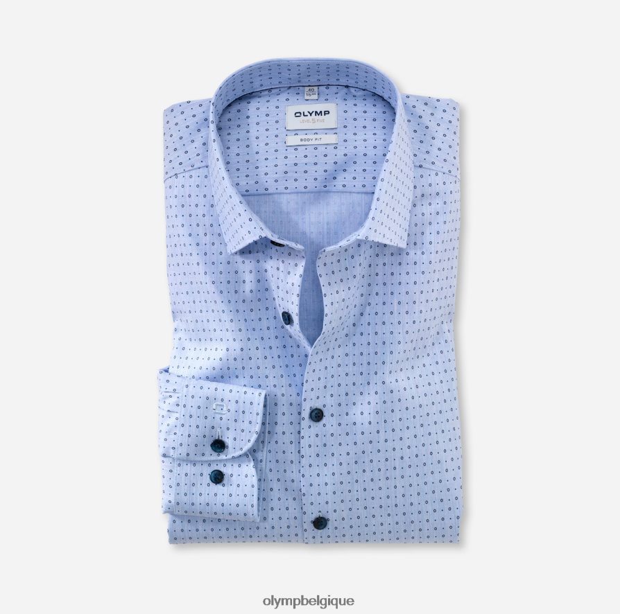 OLYMP FL8P6V730 vêtements body fit niveau cinq, chemise business, new york kent, bleu