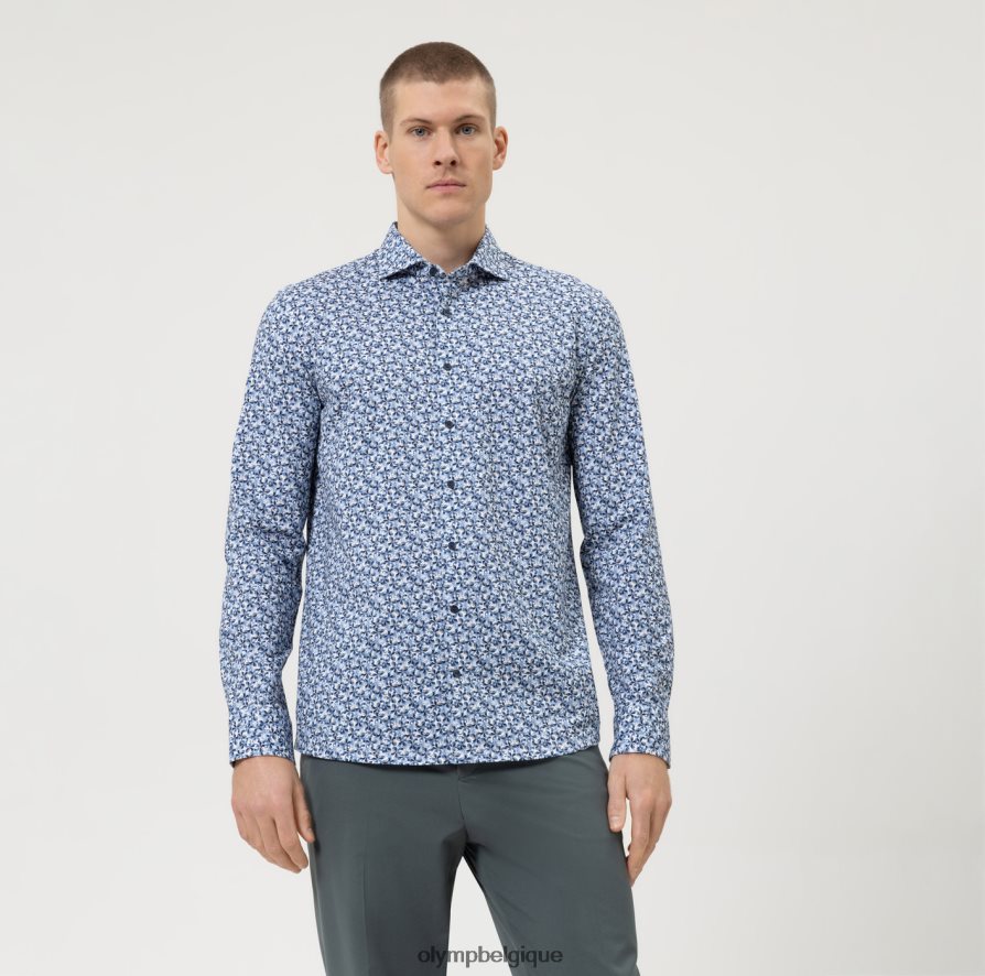 OLYMP FL8P6V731 vêtements niveau cinq 24/7 body fit, chemise business, kent, naturel