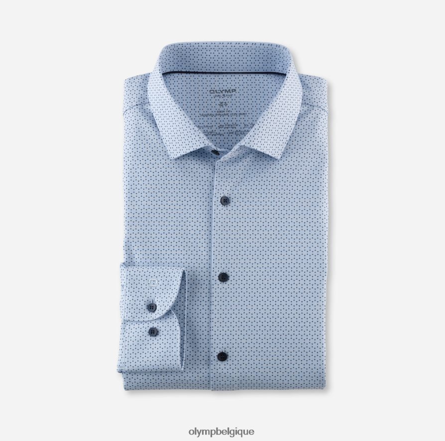 OLYMP FL8P6V740 vêtements niveau cinq 24/7 body fit, chemise business, kent moderne, bleu