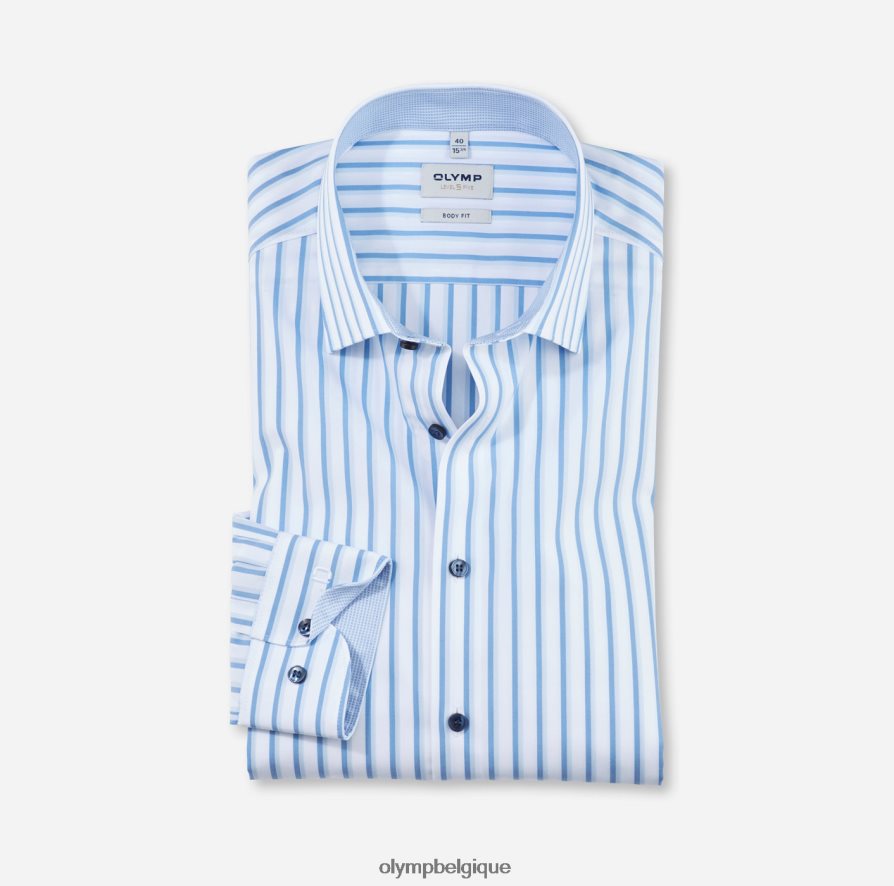 OLYMP FL8P6V794 vêtements body fit niveau cinq, chemise business, new york kent, bleu