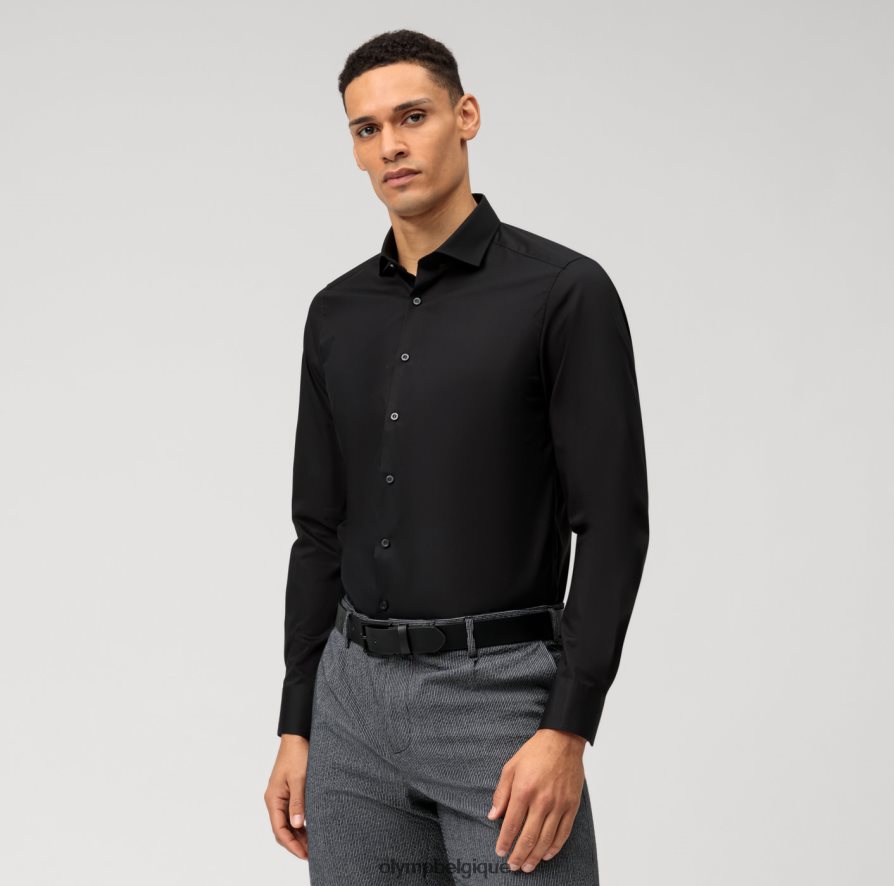 OLYMP FL8P6V795 vêtements coupe corporelle niveau cinq, chemise d'affaires, royal kent, noir