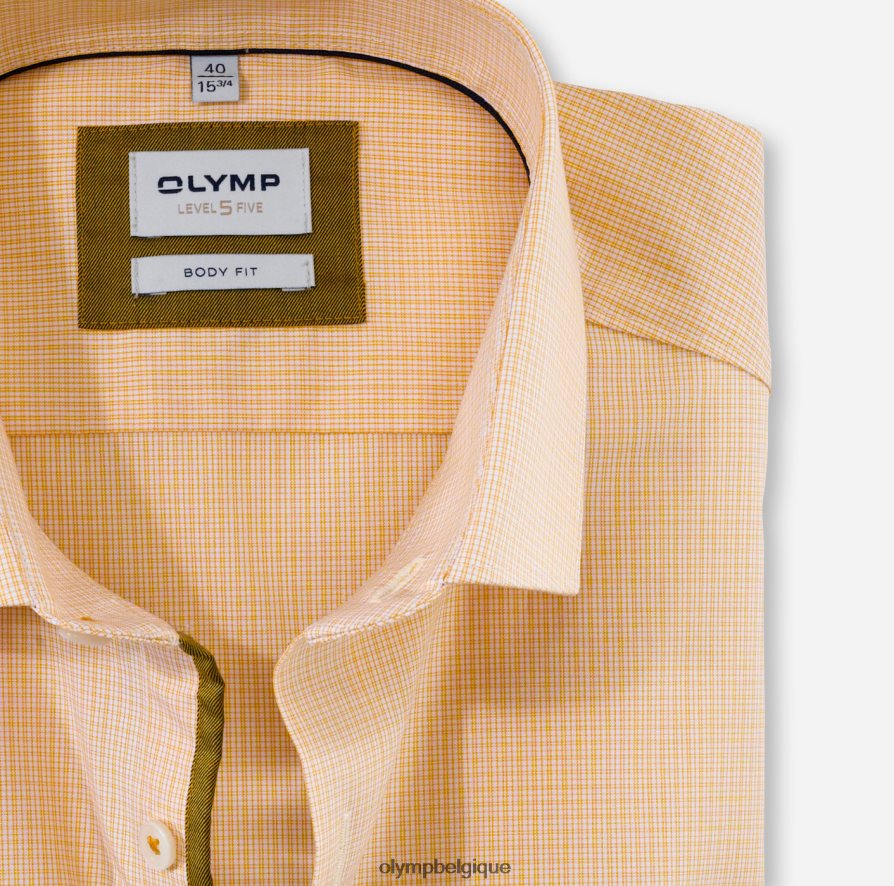 OLYMP FL8P6V797 vêtements coupe corporelle niveau cinq, chemise d'affaires, kent moderne, maïs