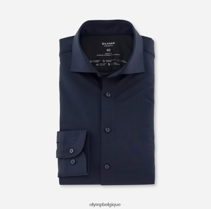 OLYMP FL8P6V804 vêtements niveau cinq 24/7 body fit, chemise d'affaires, kent, marine