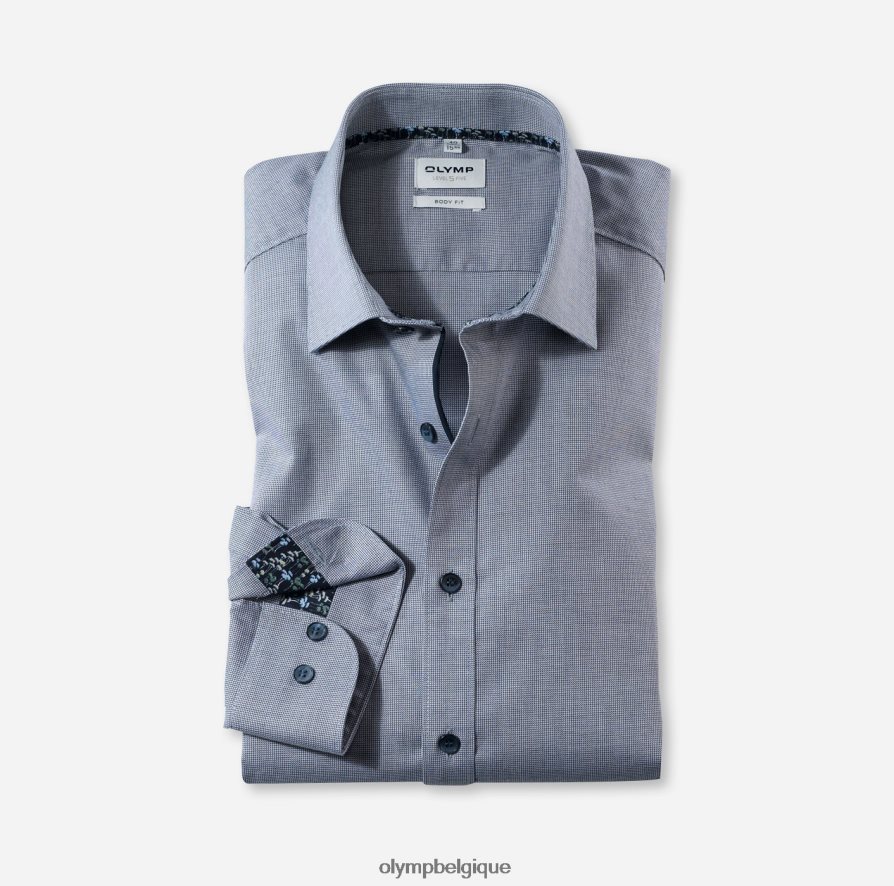 OLYMP FL8P6V810 vêtements coupe corporelle niveau cinq, chemise d'affaires, new york kent, marine