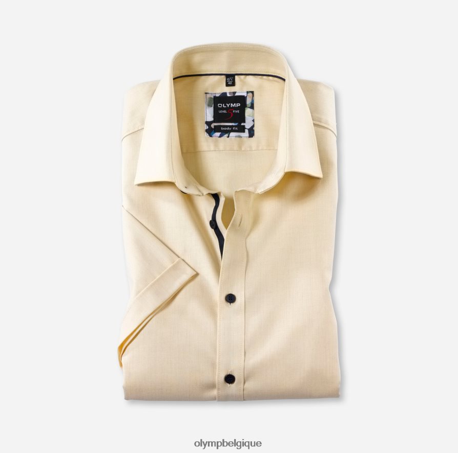 OLYMP FL8P6V826 vêtements coupe corporelle niveau cinq, chemise d'affaires, new york kent, jaune