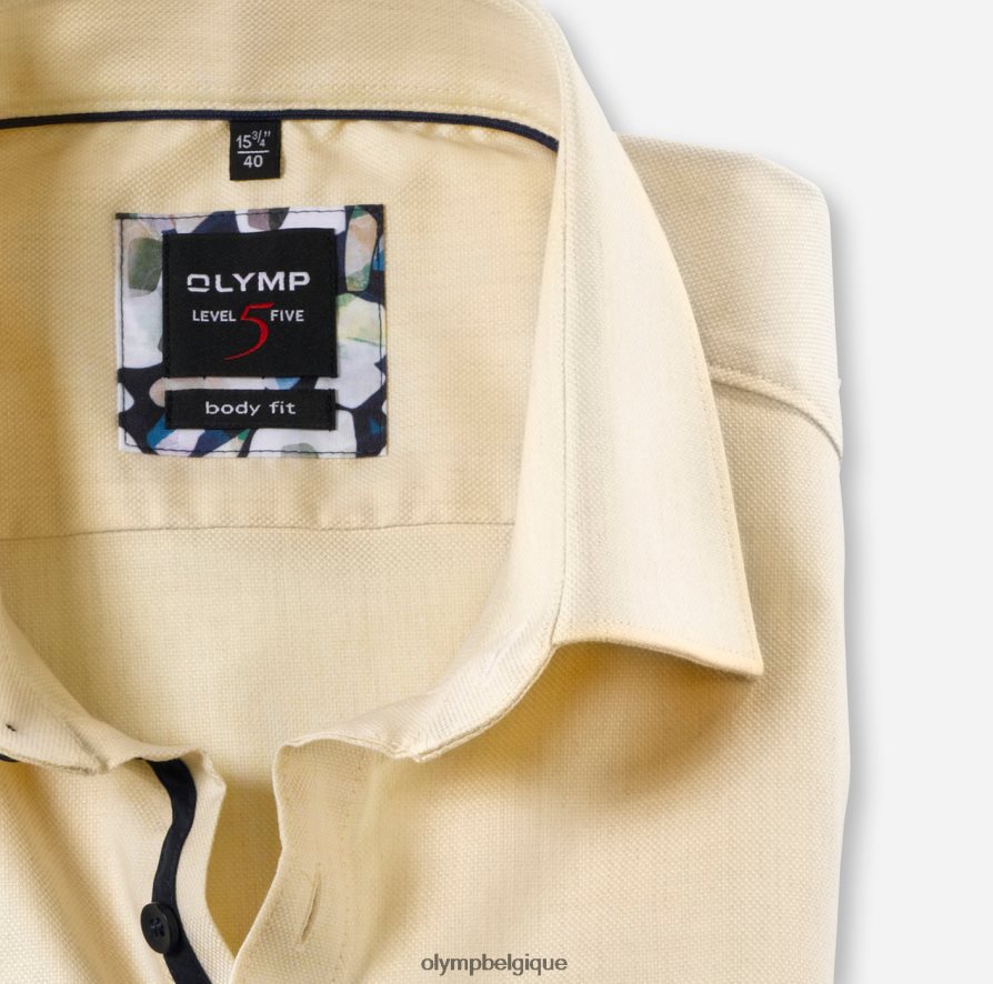 OLYMP FL8P6V826 vêtements coupe corporelle niveau cinq, chemise d'affaires, new york kent, jaune