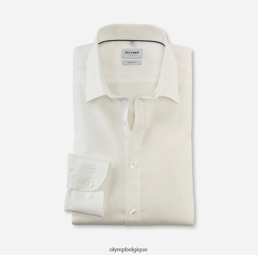 OLYMP FL8P6V865 vêtements coupe corporelle niveau cinq, chemise d'affaires, manches longues extra longues, new york kent, beige clair