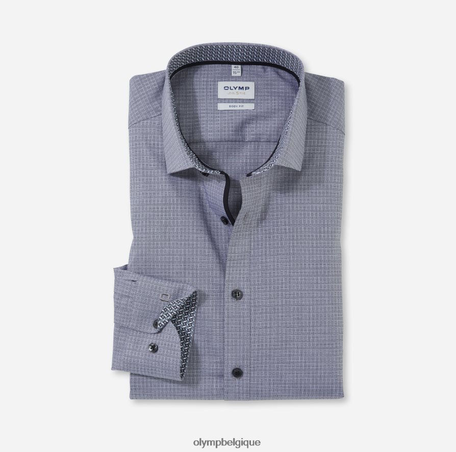 OLYMP FL8P6V907 vêtements coupe corporelle niveau cinq, chemise d'affaires, manches longues extra longues, kent moderne, noir