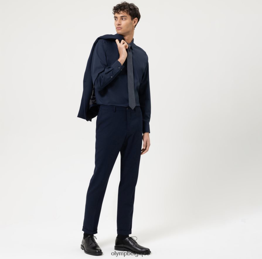 OLYMP FL8P6V913 vêtements coupe corporelle niveau cinq, chemise d'affaires, manches longues extra longues, new york kent, marine