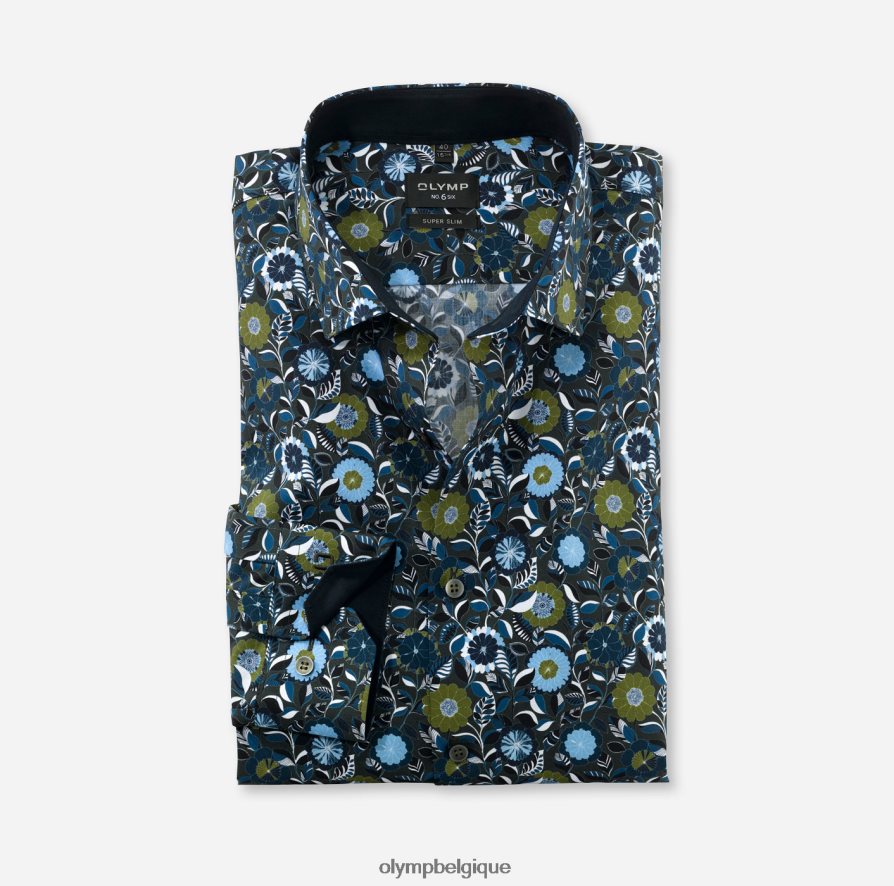 OLYMP FL8P6V10 vêtements Non. six super slim, chemise business, kent moderne, citron vert
