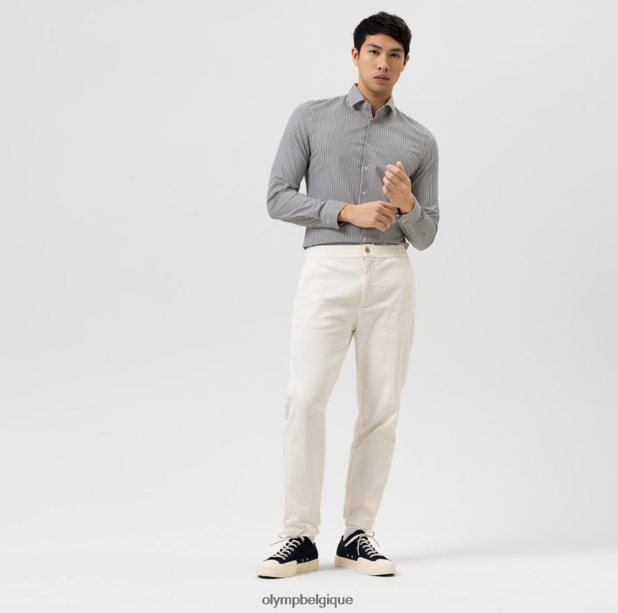 OLYMP FL8P6V12 vêtements Non. six 24/7 super slim, chemise business, kent moderne, noir