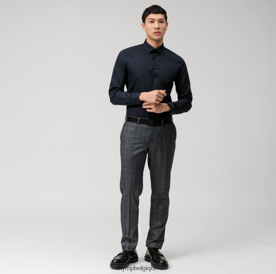 OLYMP FL8P6V140 vêtements Non. six super slim, chemise business, urban kent, marine