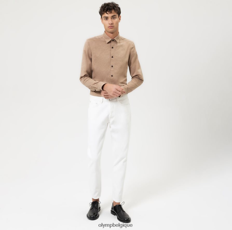 OLYMP FL8P6V174 vêtements Non. six 24/7 super slim, chemise business, urban kent, naturel