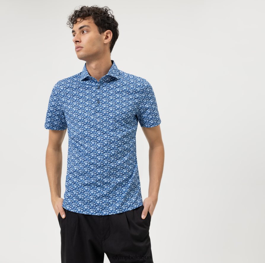 OLYMP FL8P6V176 vêtements Non. six 24/7 super slim, chemise business, kent, marine