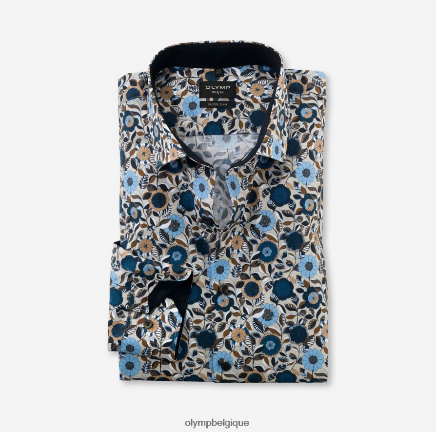 OLYMP FL8P6V220 vêtements Non. six super slim, chemise business, kent moderne, naturel