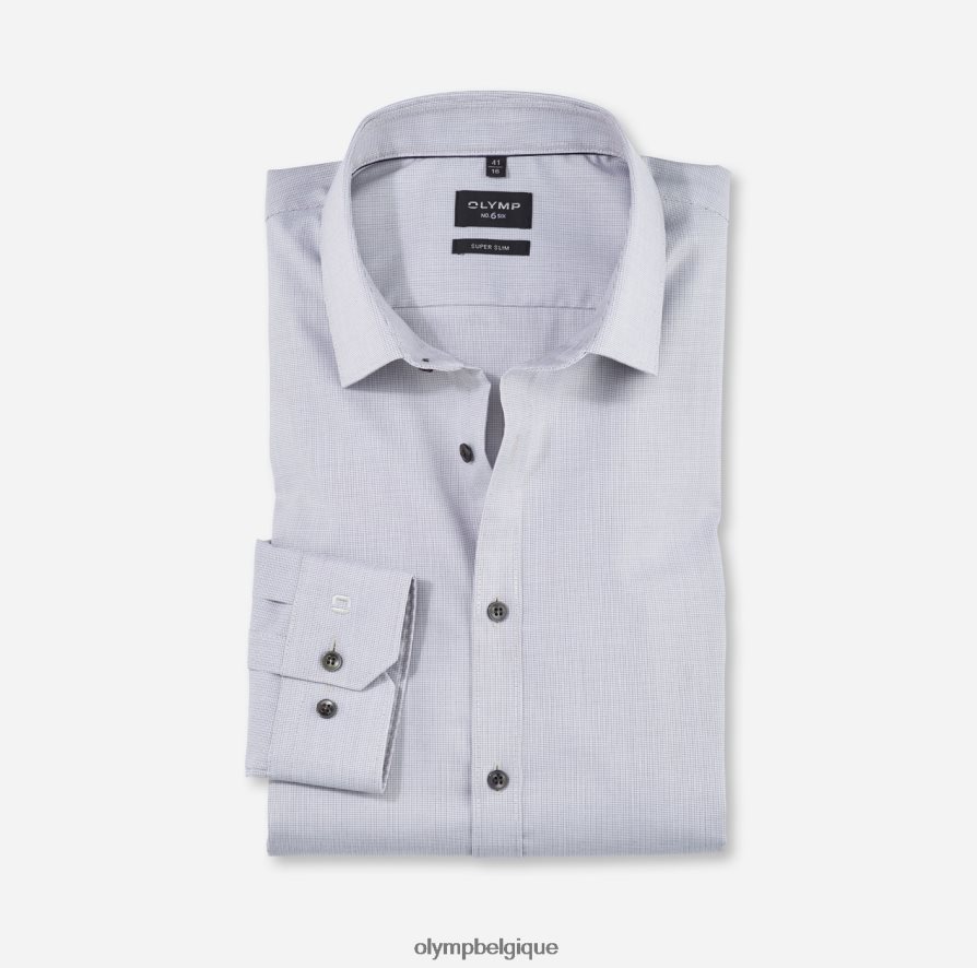 OLYMP FL8P6V221 vêtements Non. six super slim, chemise business, urban kent, taupe