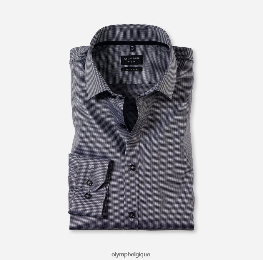 OLYMP FL8P6V227 vêtements Non. six super slim, chemise business, kent moderne, noir