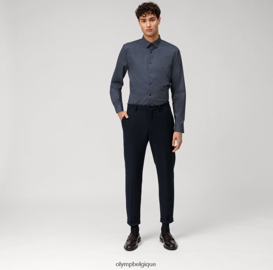 OLYMP FL8P6V23 vêtements Non. six super slim, chemise business, urban kent, marine