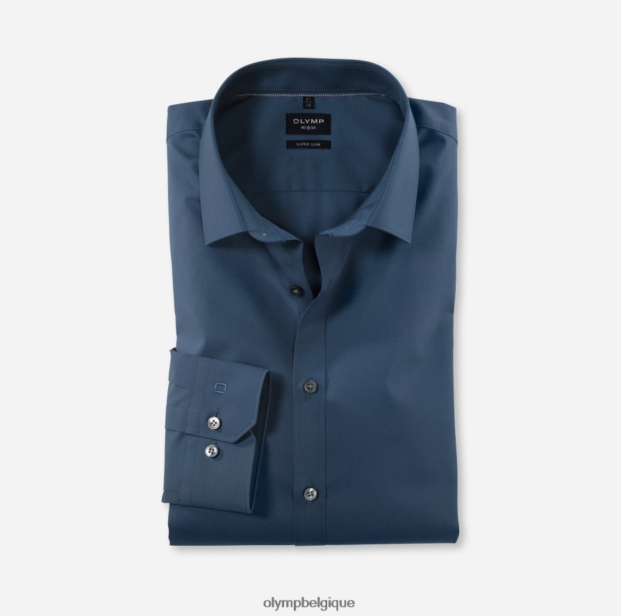 OLYMP FL8P6V266 vêtements Non. six super slim, chemise business, urban kent, bleu fumée