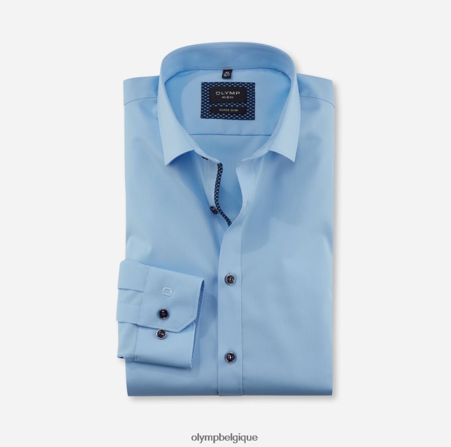 OLYMP FL8P6V283 vêtements Non. six super slim, chemise business, kent moderne, bleu clair