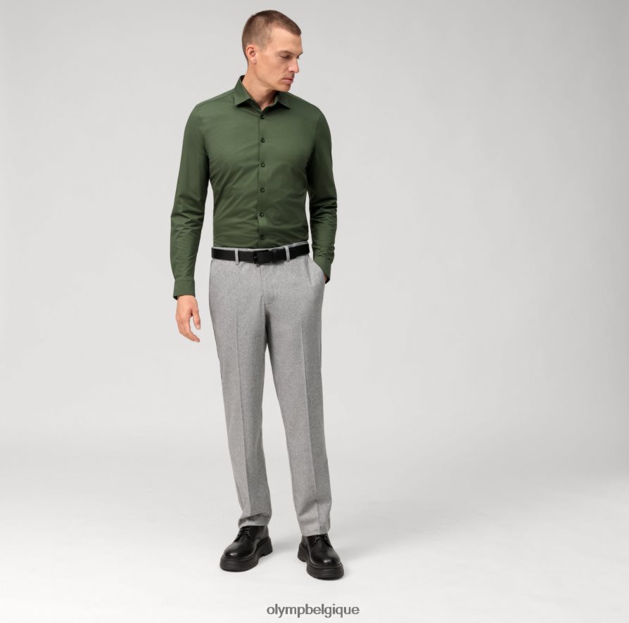 OLYMP FL8P6V304 vêtements Non. six 24/7 super slim, chemise business, manches longues extra longues, urban kent, putty