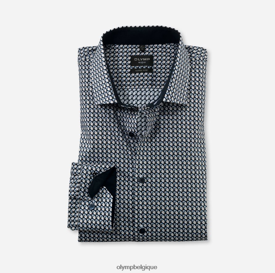 OLYMP FL8P6V309 vêtements Non. six super slim, chemise business, manches longues extra longues, kent moderne, naturel