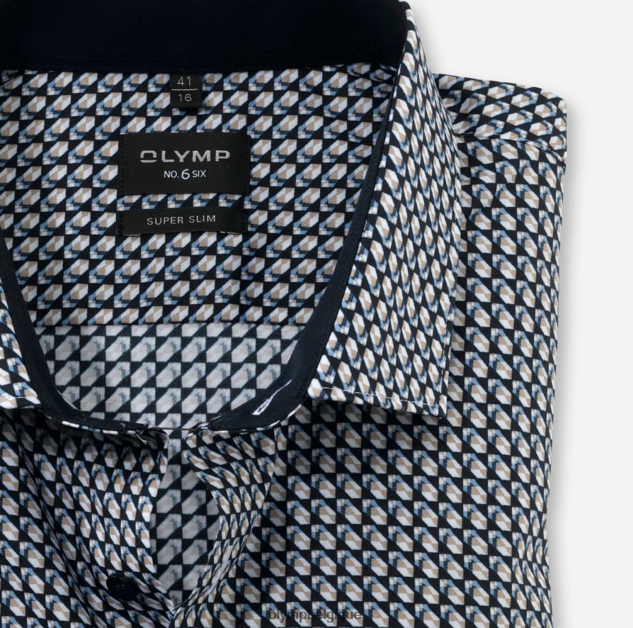 OLYMP FL8P6V309 vêtements Non. six super slim, chemise business, manches longues extra longues, kent moderne, naturel