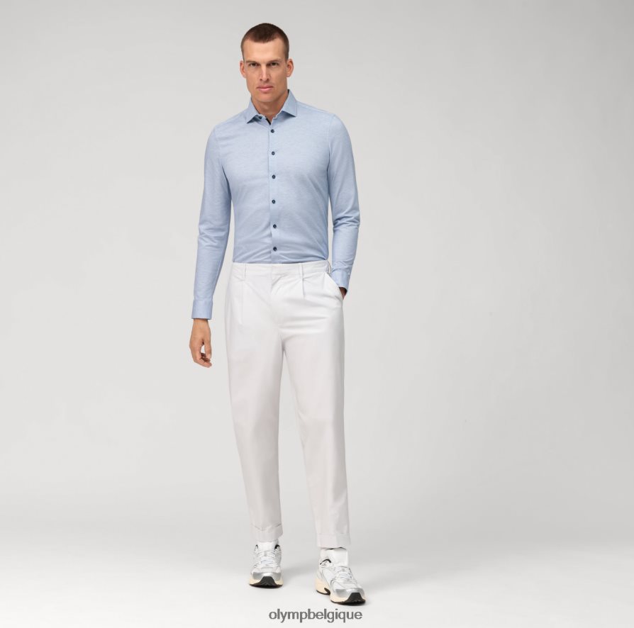 OLYMP FL8P6V42 vêtements Non. six 24/7 super slim, chemise business, kent moderne, royal