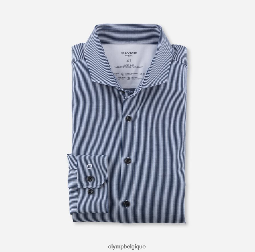 OLYMP FL8P6V88 vêtements Non. six 24/7 super slim, chemise business, pan coupé, royal