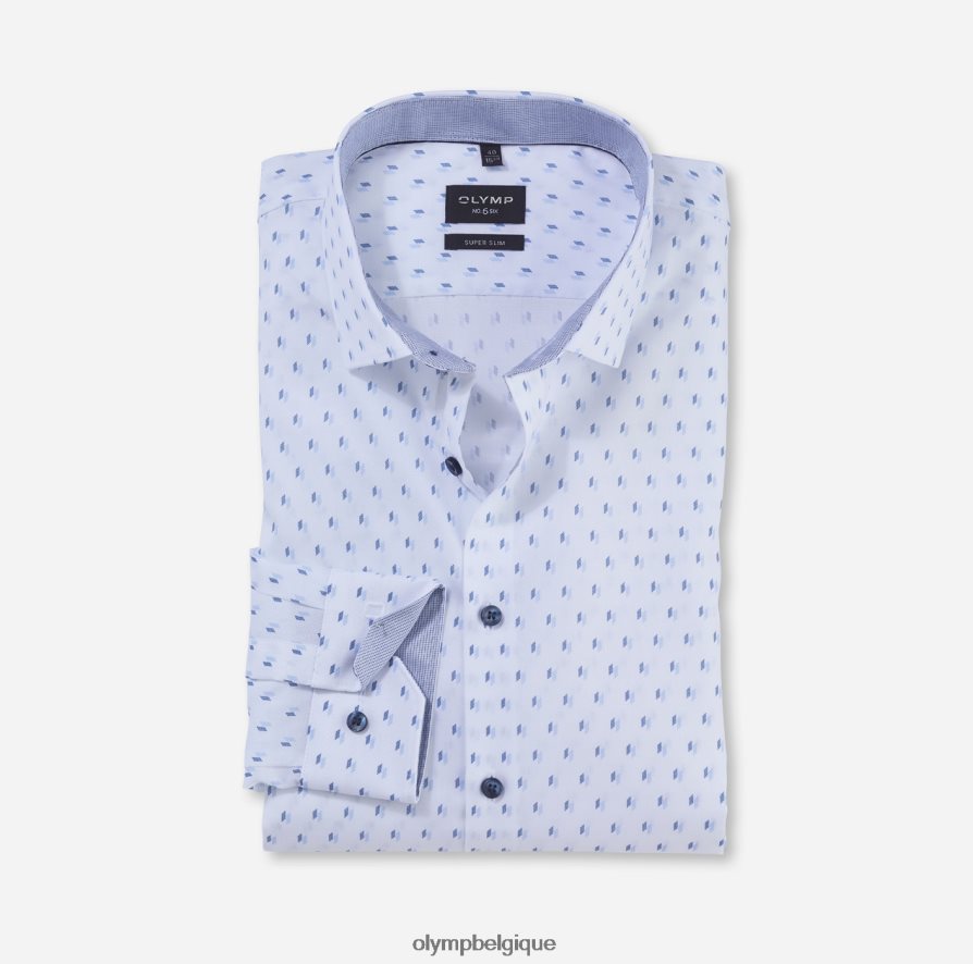 OLYMP FL8P6V8 vêtements Non. six super slim, chemise business, modern kent, bleu