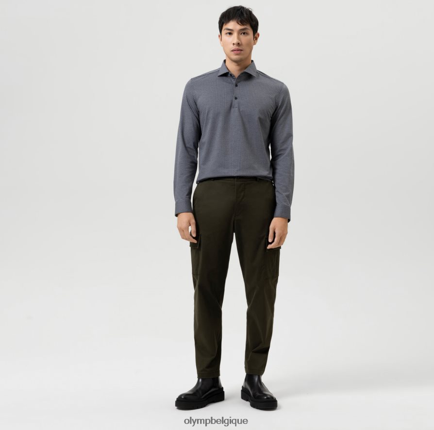 OLYMP FL8P6V97 vêtements Non. six 24/7 super slim, chemise business, kent, noir