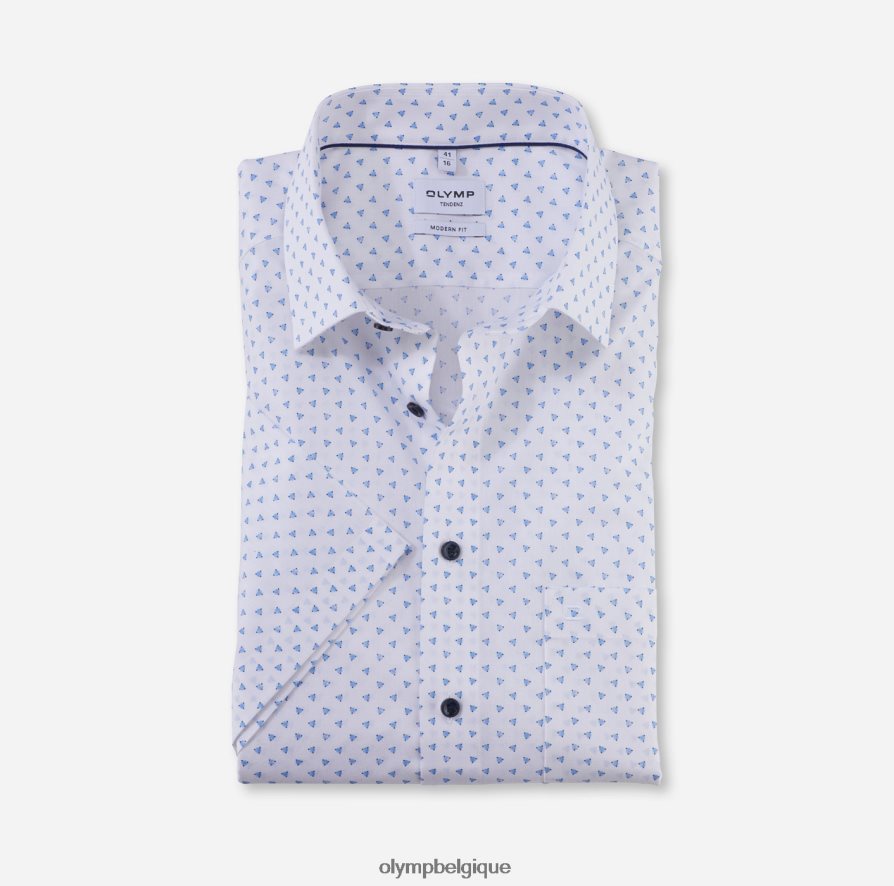 OLYMP FL8P6V1709 vêtements tendenz modern fit, chemise business, new kent, bleu