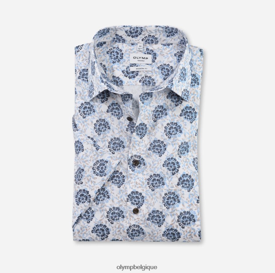 OLYMP FL8P6V1710 vêtements tendenz modern fit, chemise business, new kent, bleu