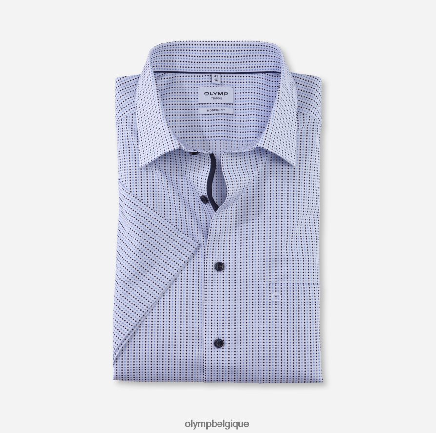 OLYMP FL8P6V1714 vêtements tendenz modern fit, chemise business, new kent, bleu
