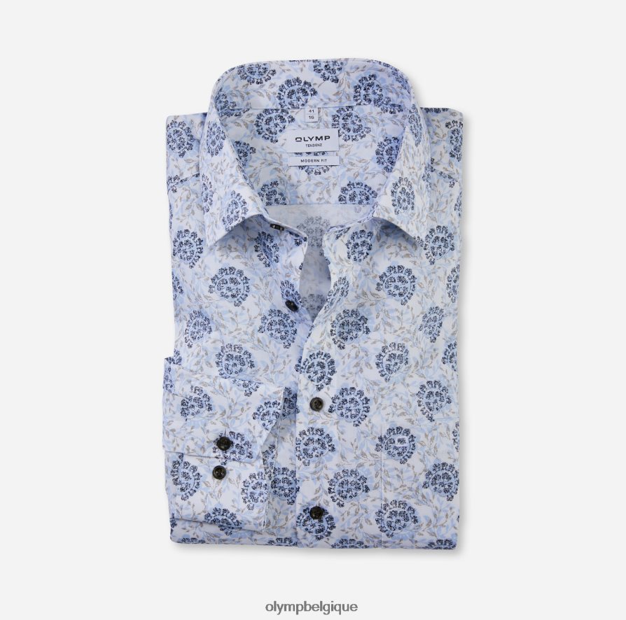 OLYMP FL8P6V1720 vêtements tendenz modern fit, chemise business, new kent, bleu OLYMP FL8P6V1720 vêtements tendenz modern fit, chemise business, new kent, bleu