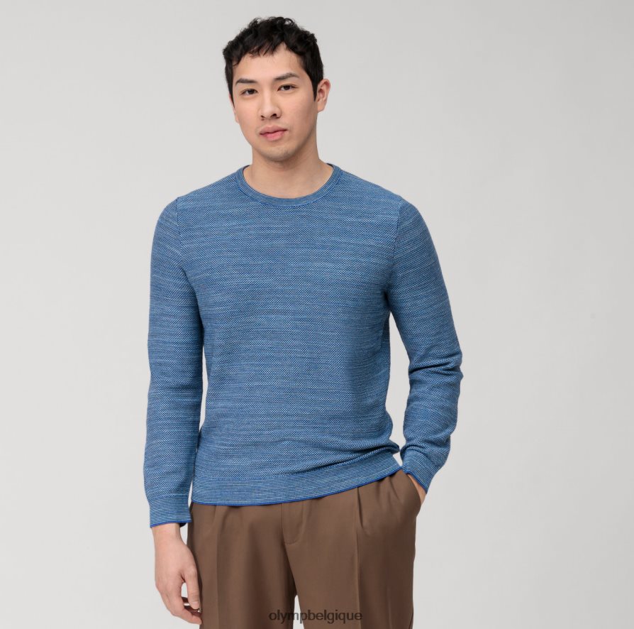 OLYMP FL8P6V1786 vêtements pull en tricot décontracté, bleu nuremberg
