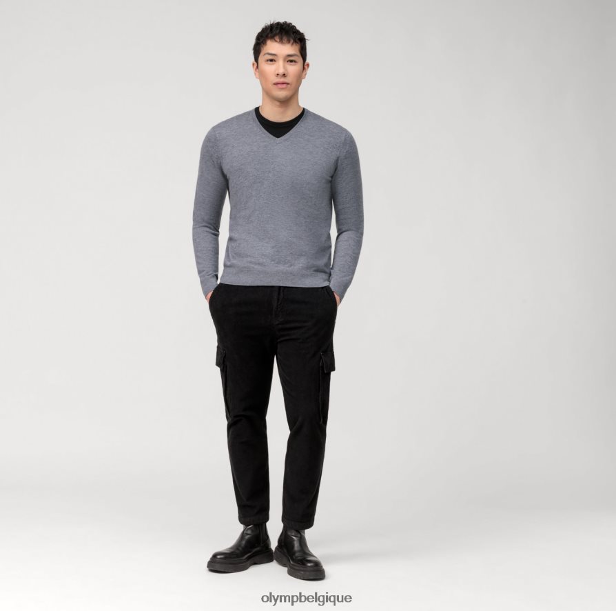 OLYMP FL8P6V1801 vêtements pull en tricot décontracté, gris argenté