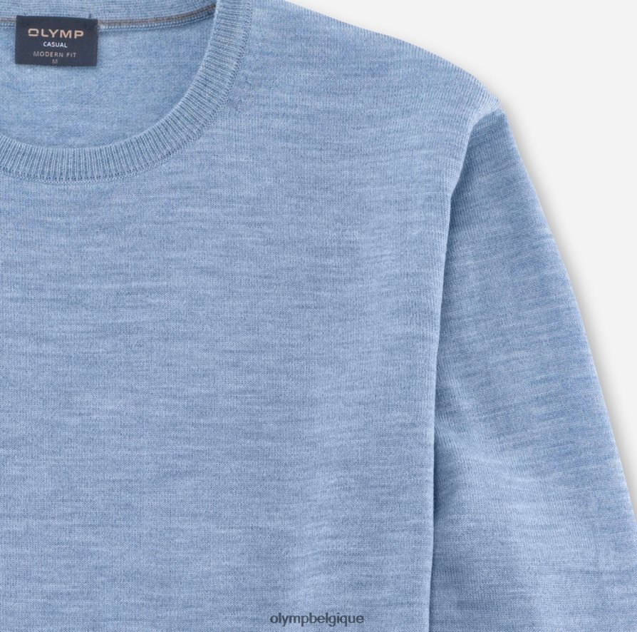 OLYMP FL8P6V1809 vêtements pull en tricot décontracté, bleu