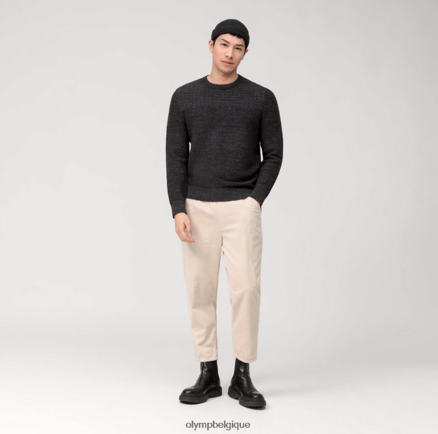 OLYMP FL8P6V1820 vêtements pull en tricot décontracté, anthracite