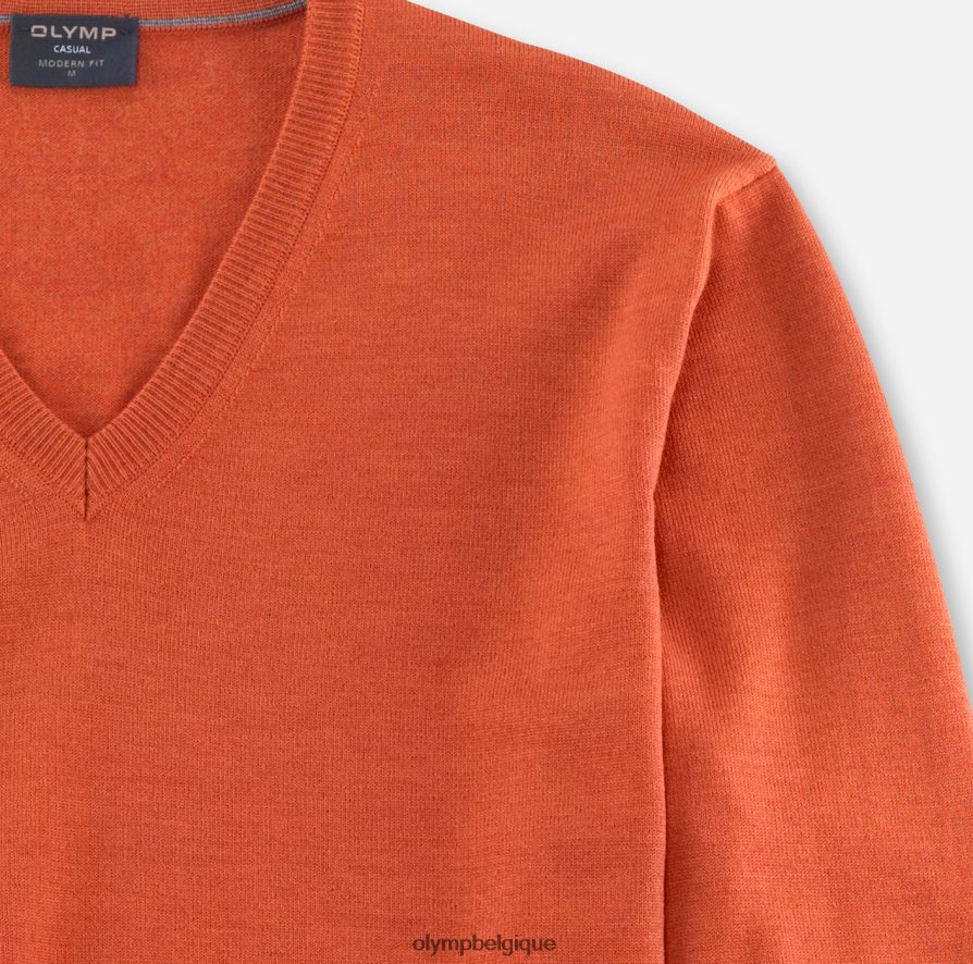 OLYMP FL8P6V1859 vêtements pull en tricot décontracté, rouille