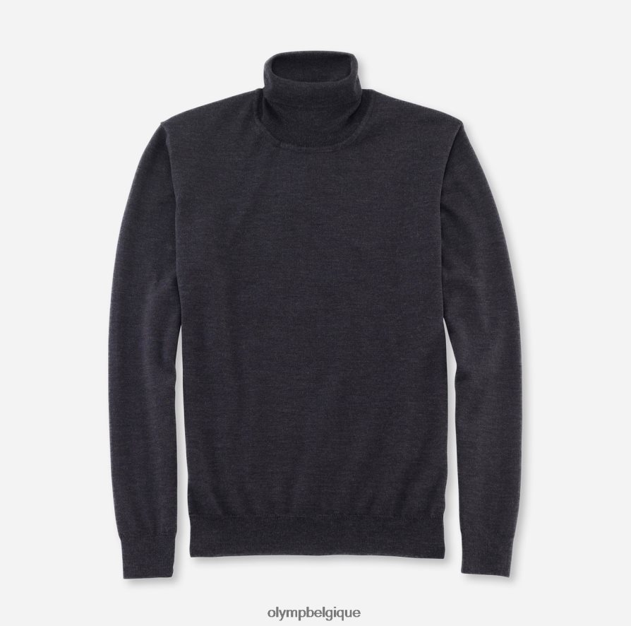 OLYMP FL8P6V1884 vêtements col roulé en tricot décontracté, graphite