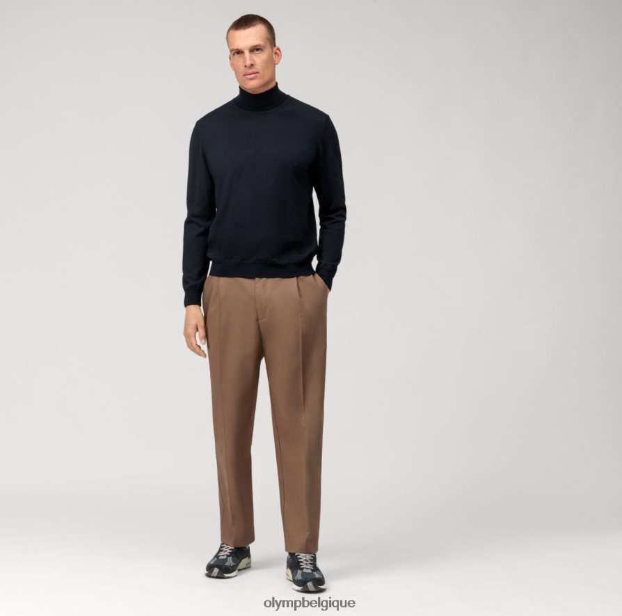 OLYMP FL8P6V1885 vêtements col roulé en tricot décontracté, marine