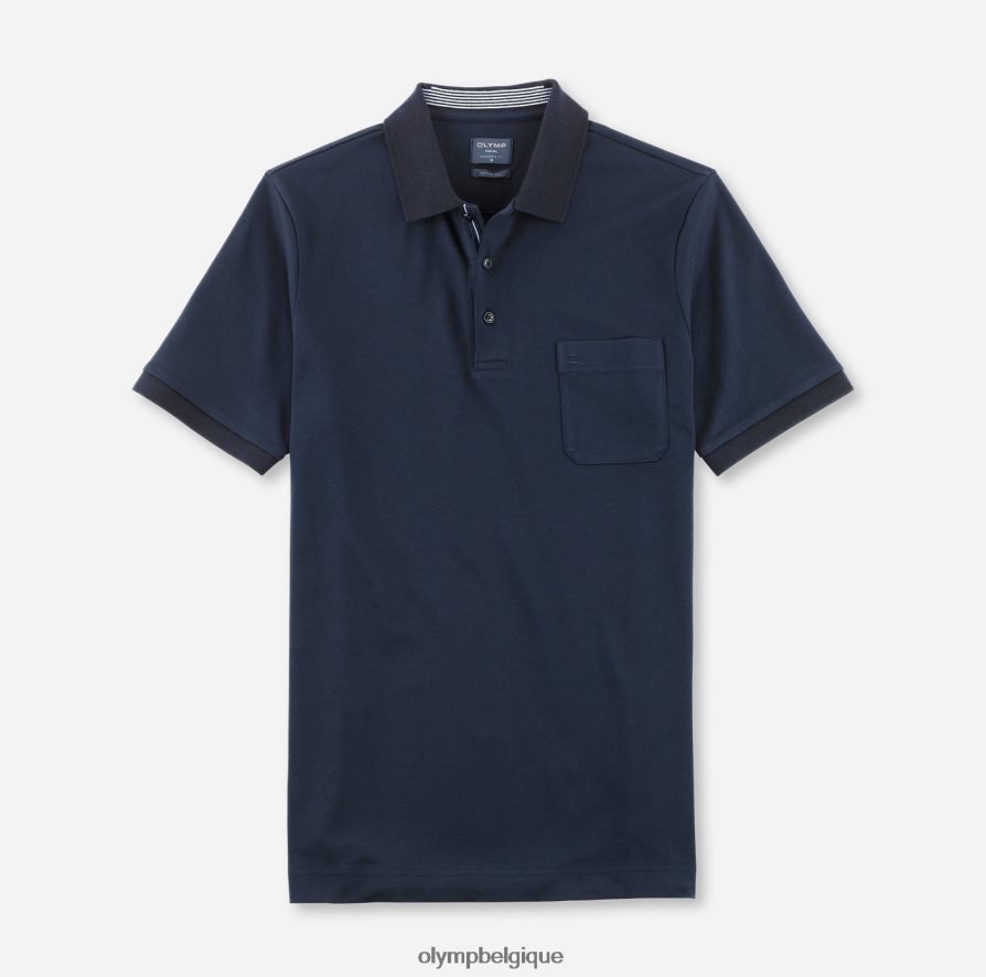 OLYMP FL8P6V2070 vêtements coupe moderne et décontractée, polo, bleu nuit